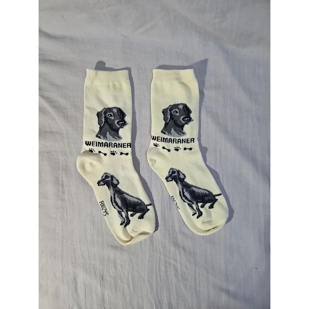 Foozys Weimaraner Dog Socks Fun‎ Novelty Dress Casual Pet Size 9-11 New W/O Tag